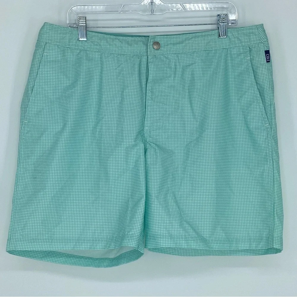 Cole green and white swim trunks men's size 36